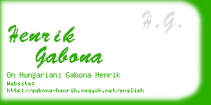 henrik gabona business card